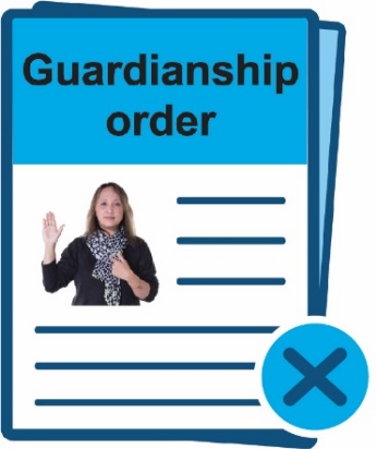 guardianship order with a cross on it