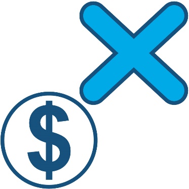 A dollar sign and a cross.