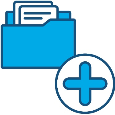 A document folder and a plus sign.